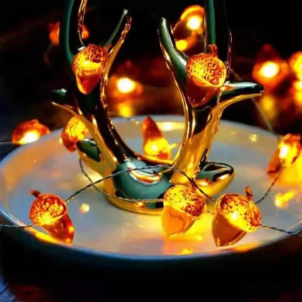 LED lučke v obliki žira, topla bela, vodoodporne, 3D