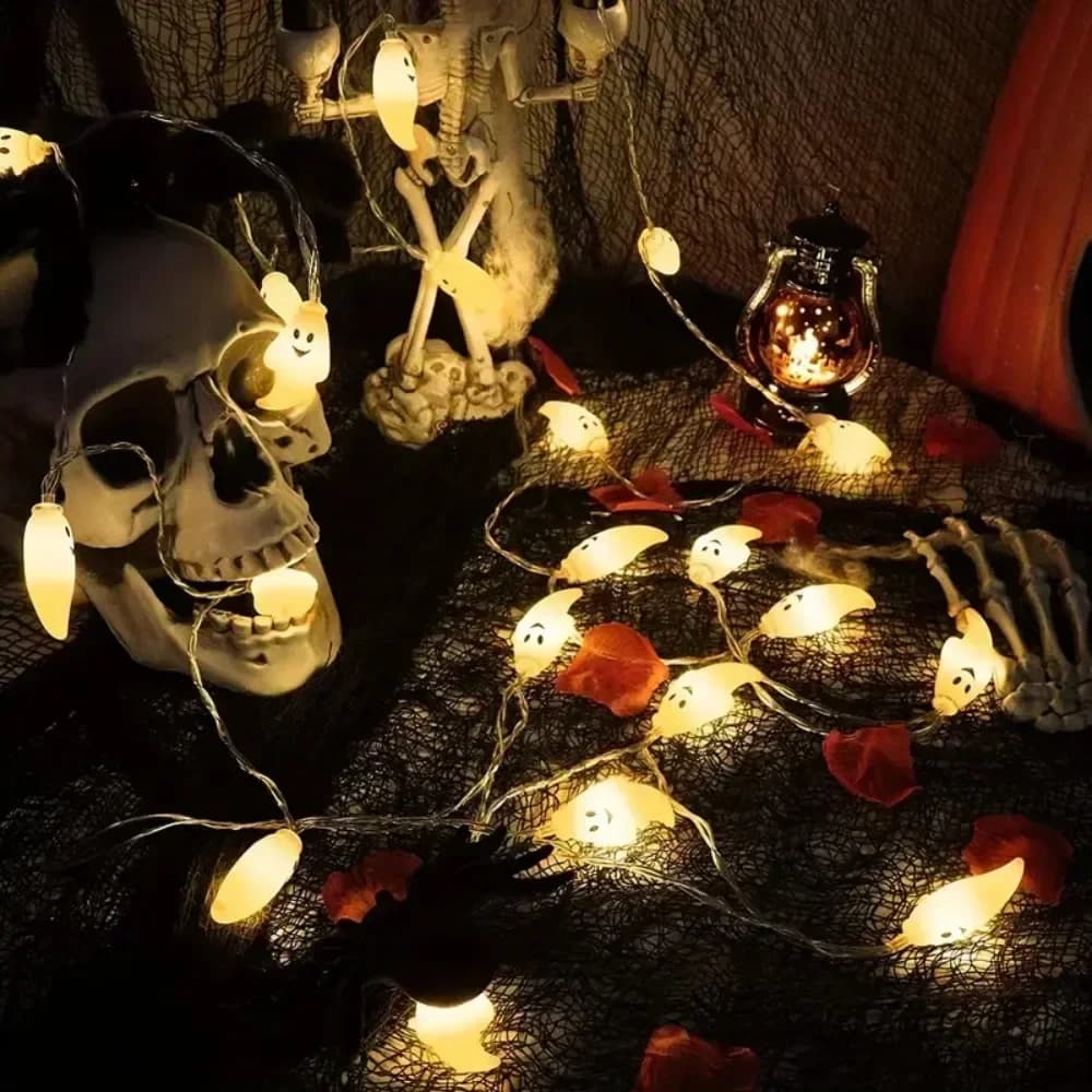 LED nočna lučka duhček na baterije, topla bela