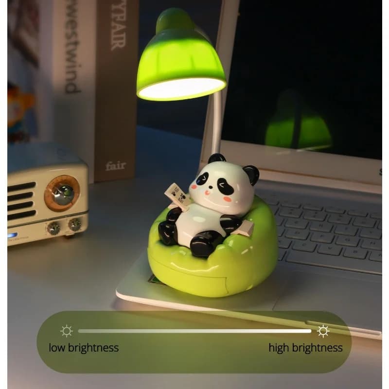 LED namizna svetilka Panda s držalom za telefon